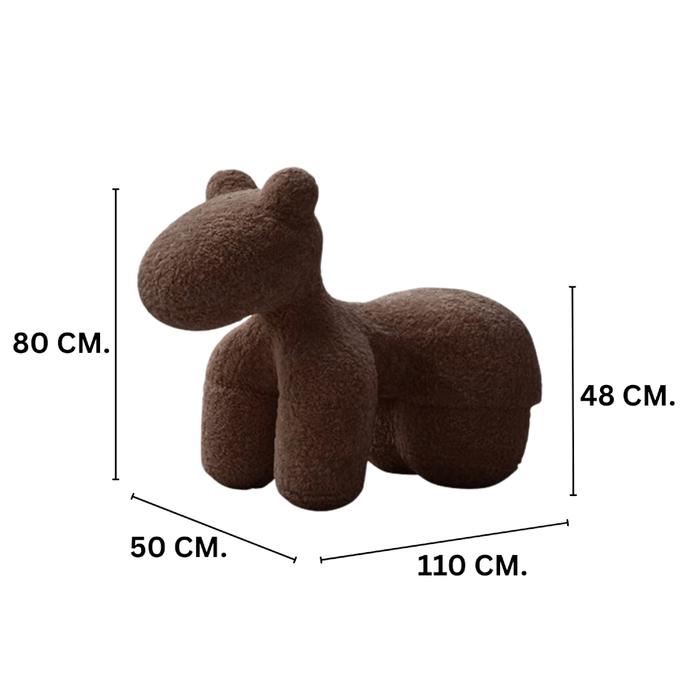 สตูล MY DOLLS HOUSE PONY FURRY 80 ซม. สีน้ำตาลเข้ม_1